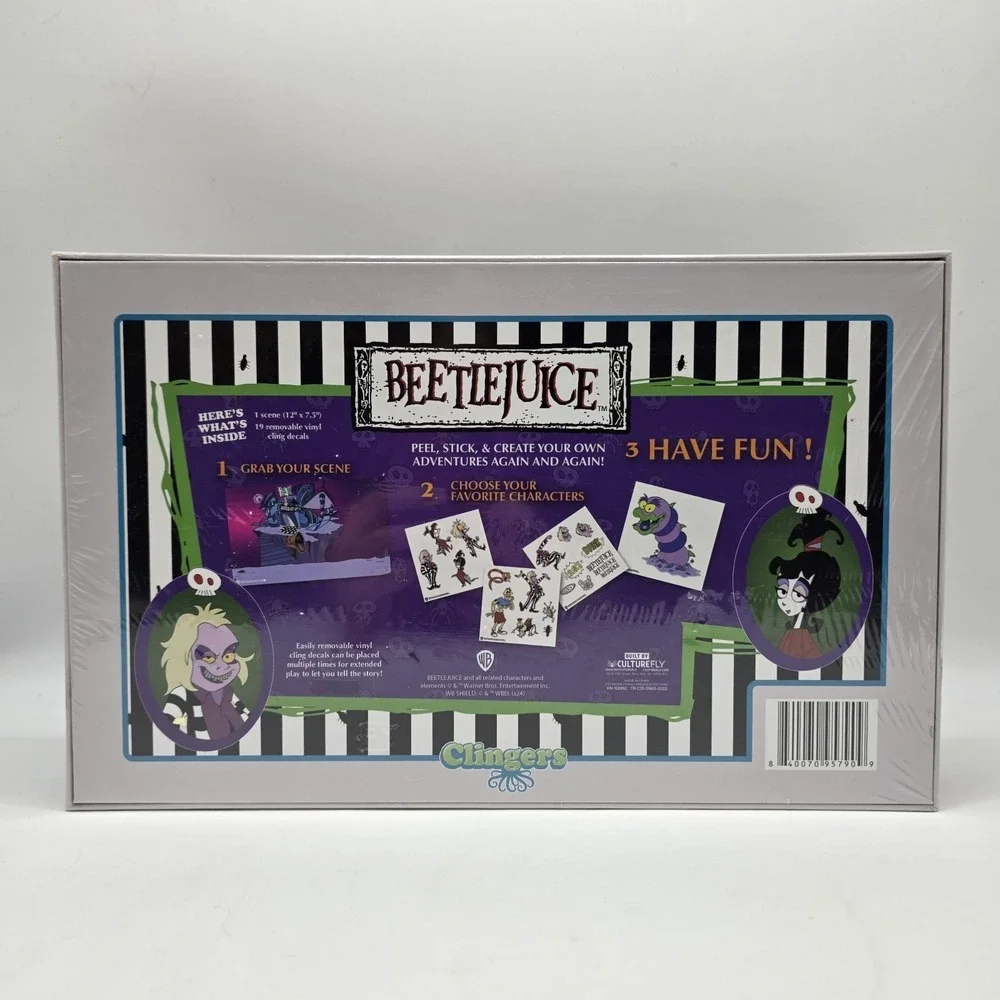 Beetlejuice Clingers Culturefly 1989‎ Animated Series Peel & Stick 2024 NEW